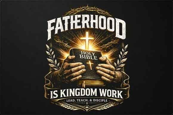Christian Fatherhood Graphic PNG: Design for Faith-Driven Impact