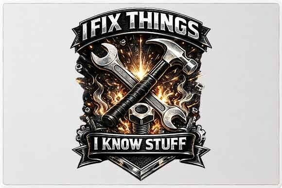 Funny Mechanic Tool Graphic PNG Design: Workshop Attitude