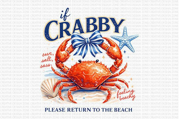 If Crabby Beach Crab PNG: Your Go-To Summer Design Asset