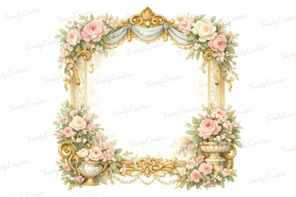 Timeless Elegance: Using Regency Floral Frame PNG Clipart