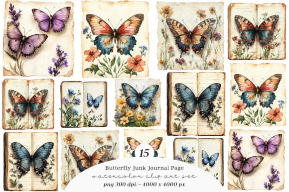 Unleashing Creativity: A Deep Dive into the Butterfly Junk Journal Page Bundle