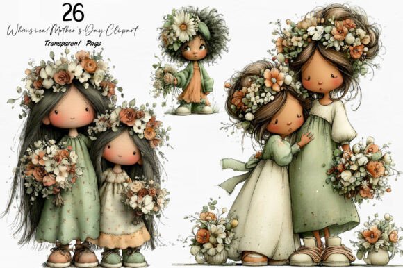 Whimsical Mother's Day Clipart: Bunny Designs for Your Projects